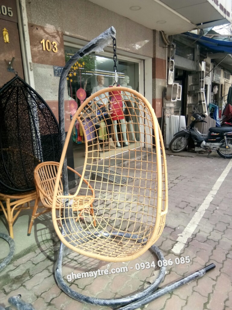 Plastic imitation rattan swing BV814